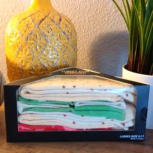 unbranded Accessories - Turkey Club sandwich Novelty socks 4pk